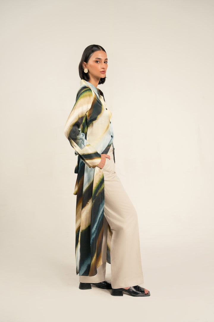 Tye &amp; Dye Long Shirt Dress