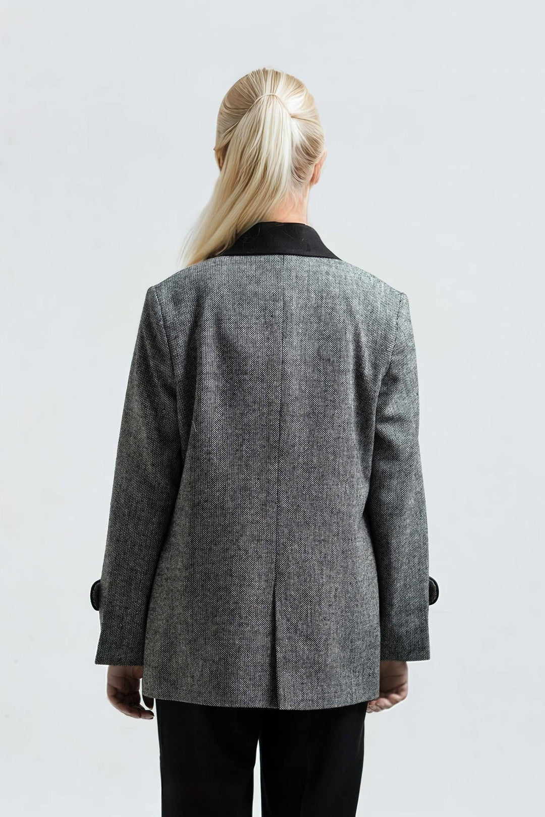 Contrast Collar Blazer
