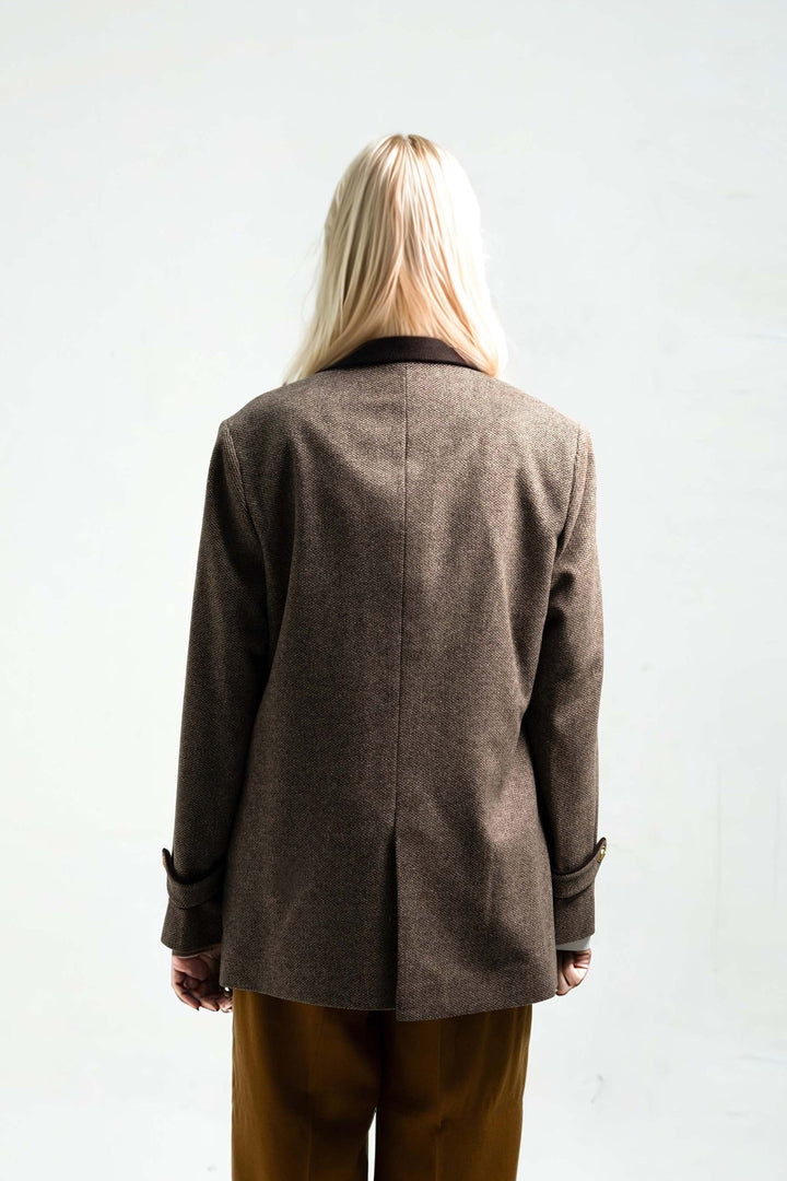 Contrast Collar Blazer
