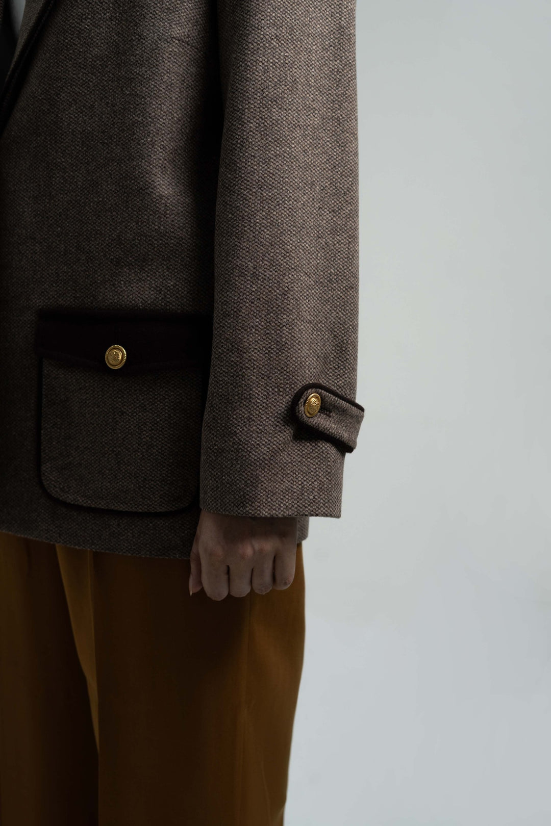 Contrast Collar Blazer