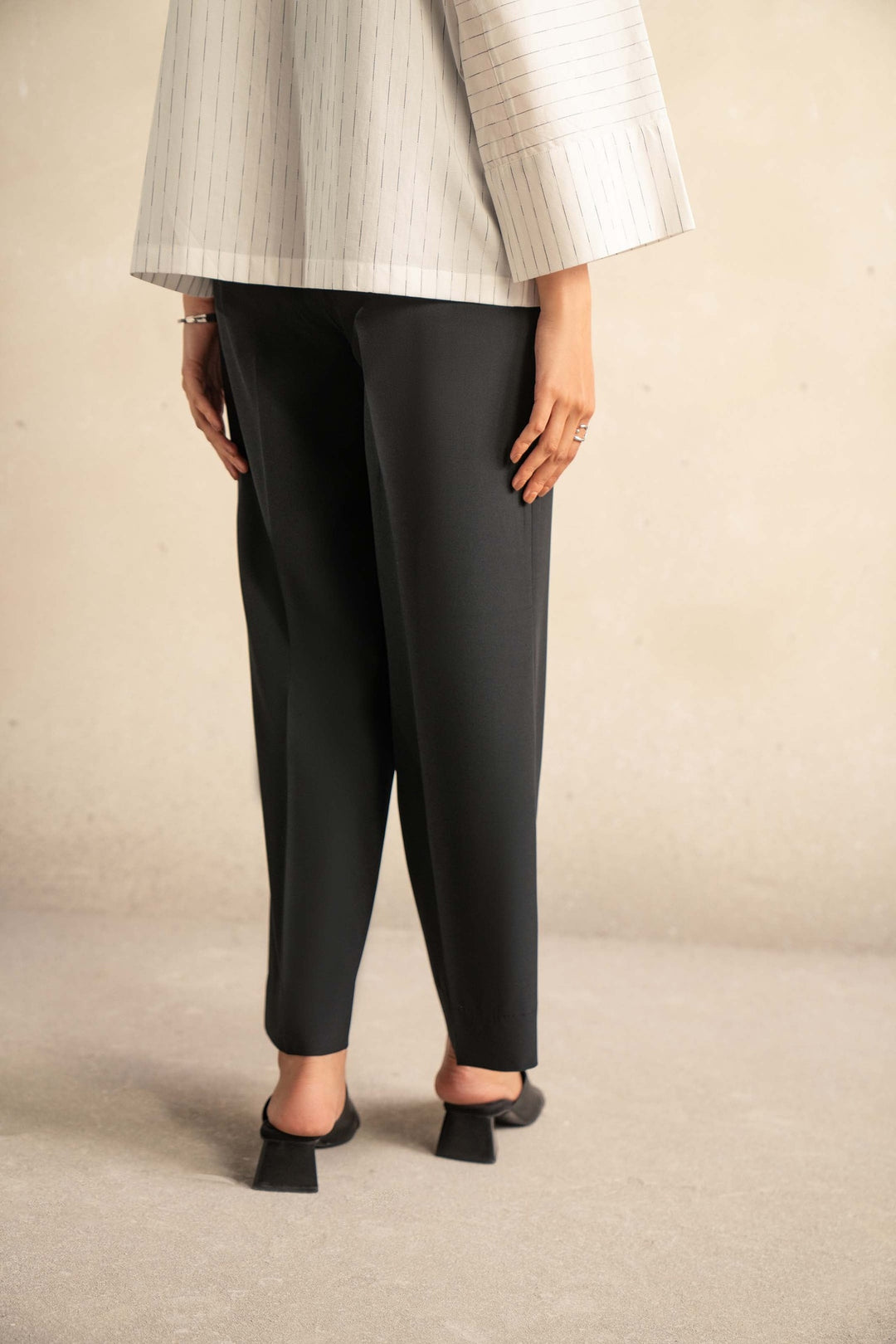 Black Straight Fit Trouser