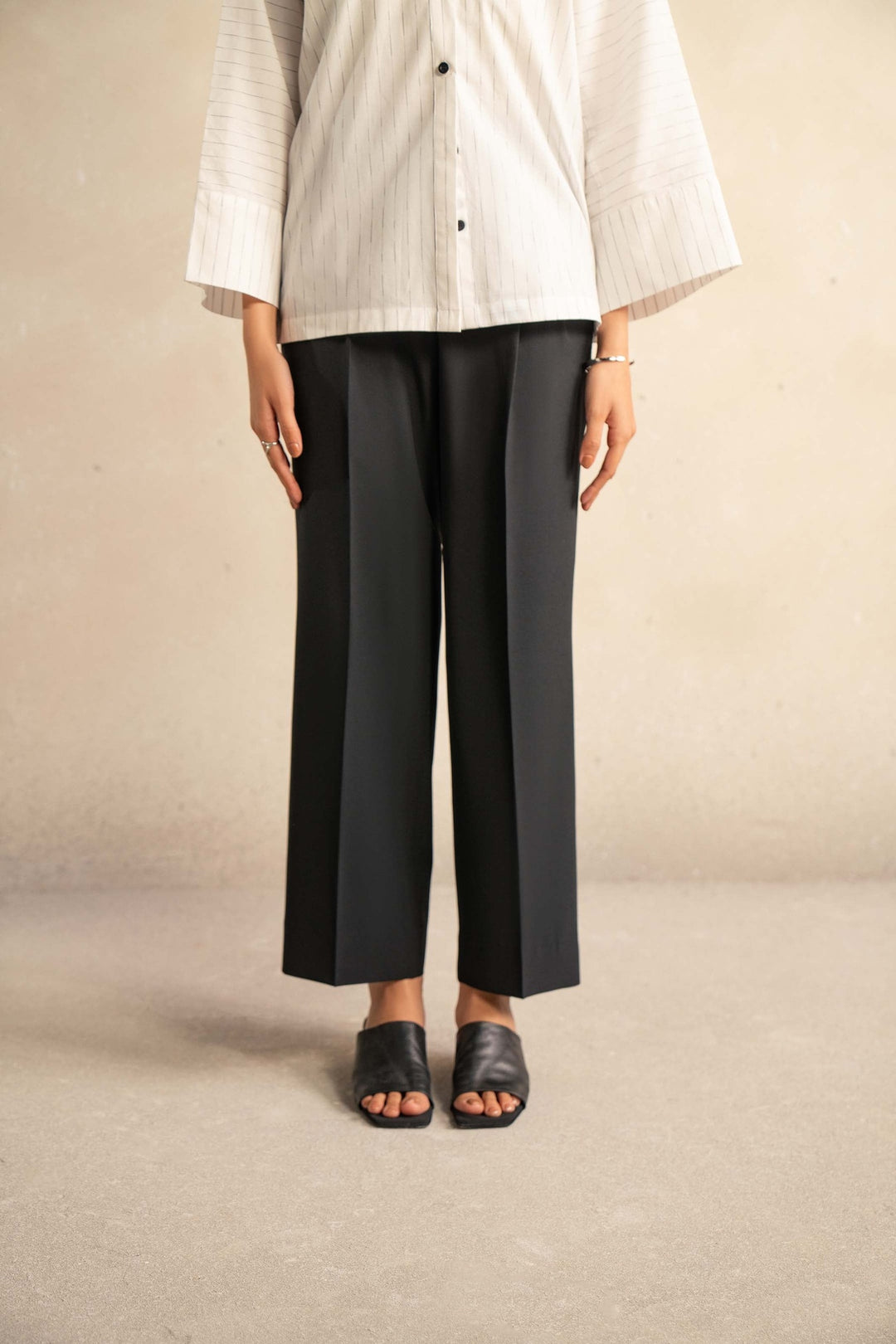 Black Straight Fit Trouser