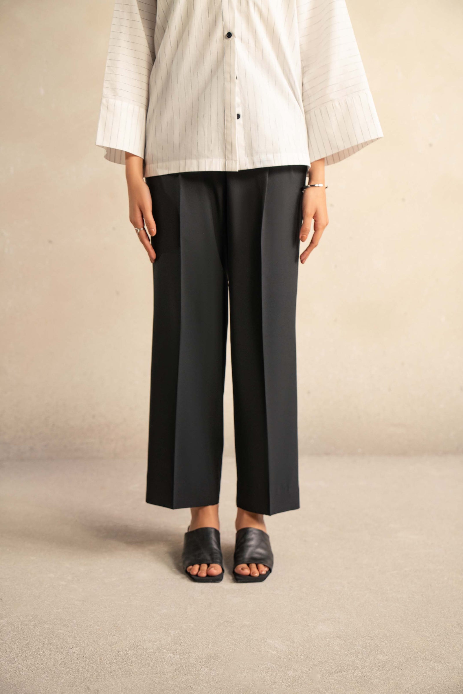 Black Straight Fit Trouser