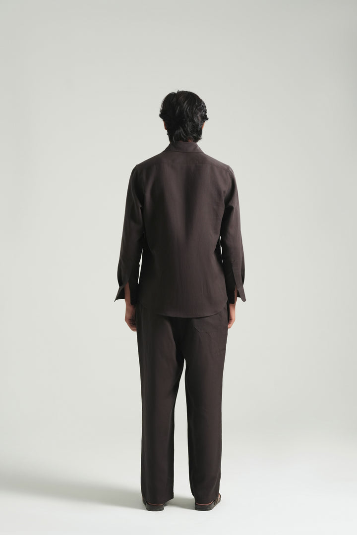 Dark Brown Linen Shirt