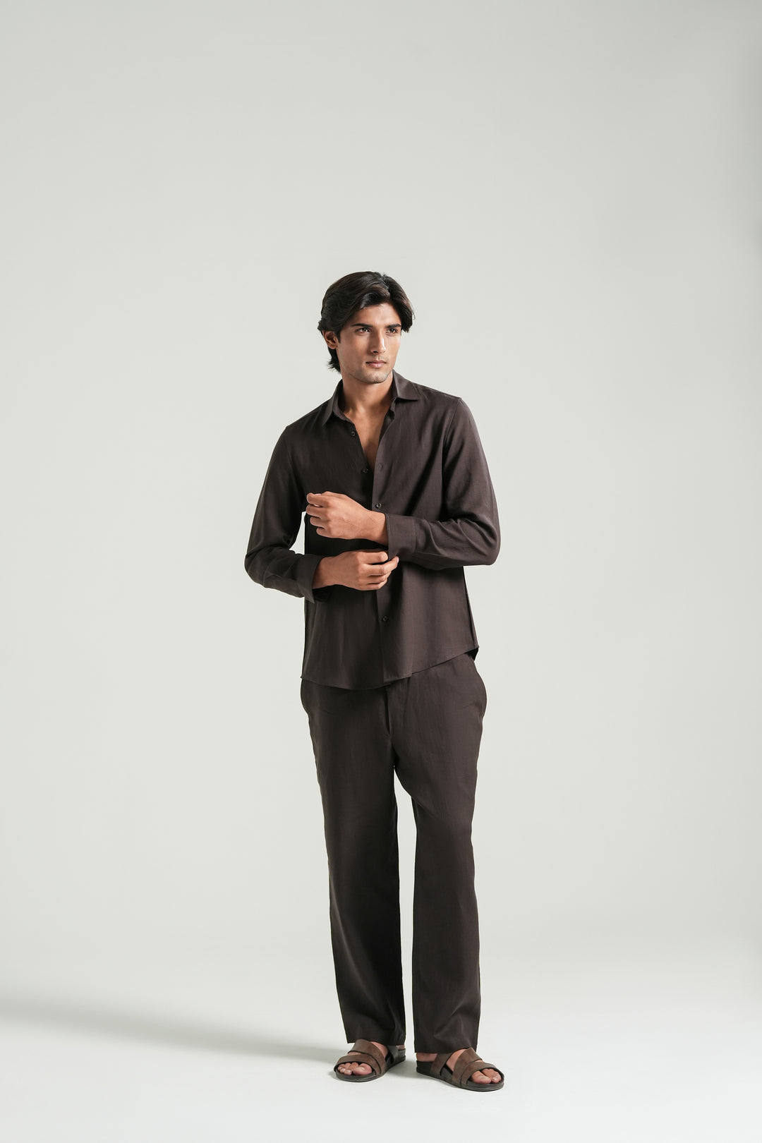 Dark Brown Linen Shirt