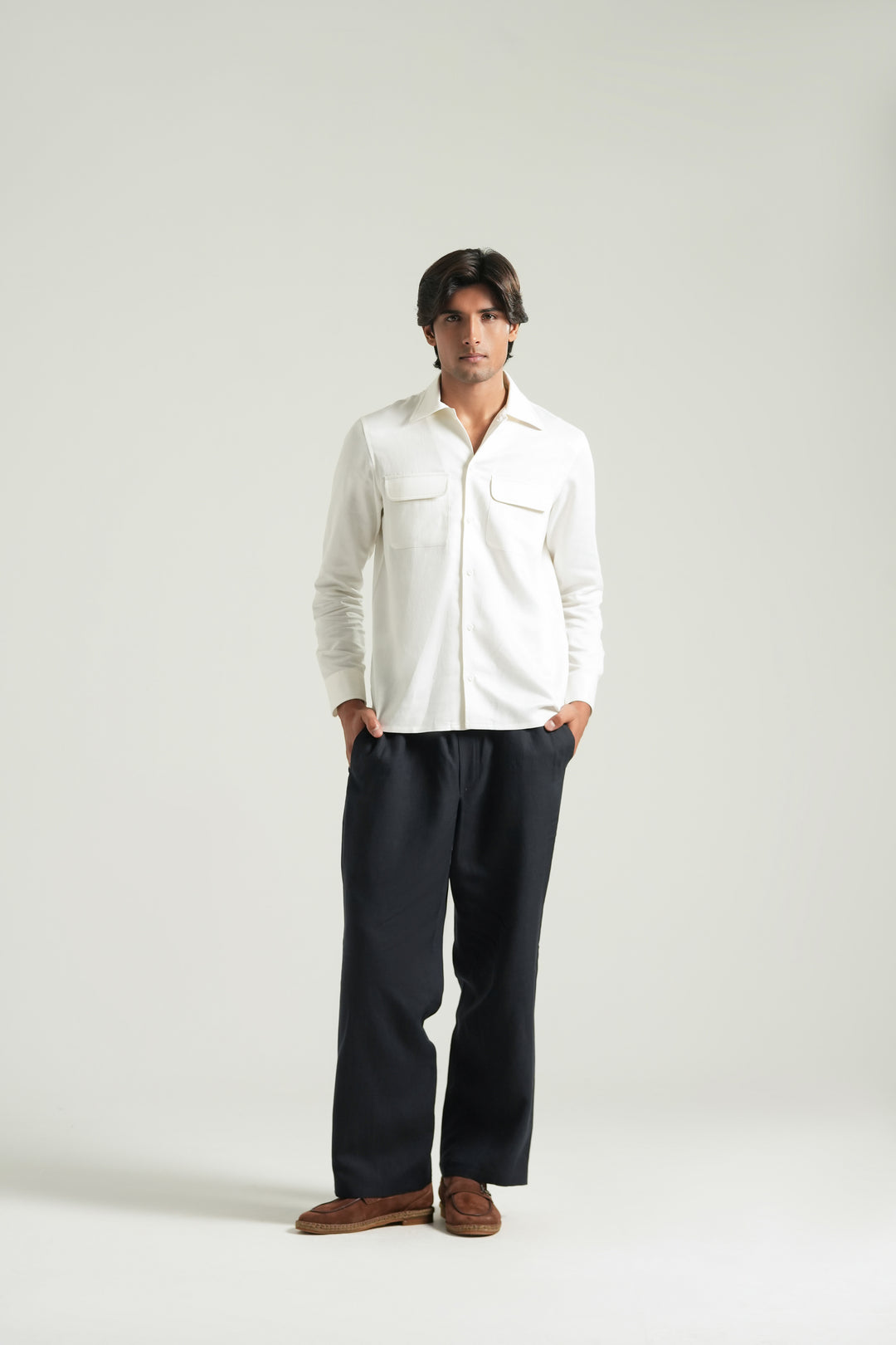 Off-White Two Pocket Linen Shirt