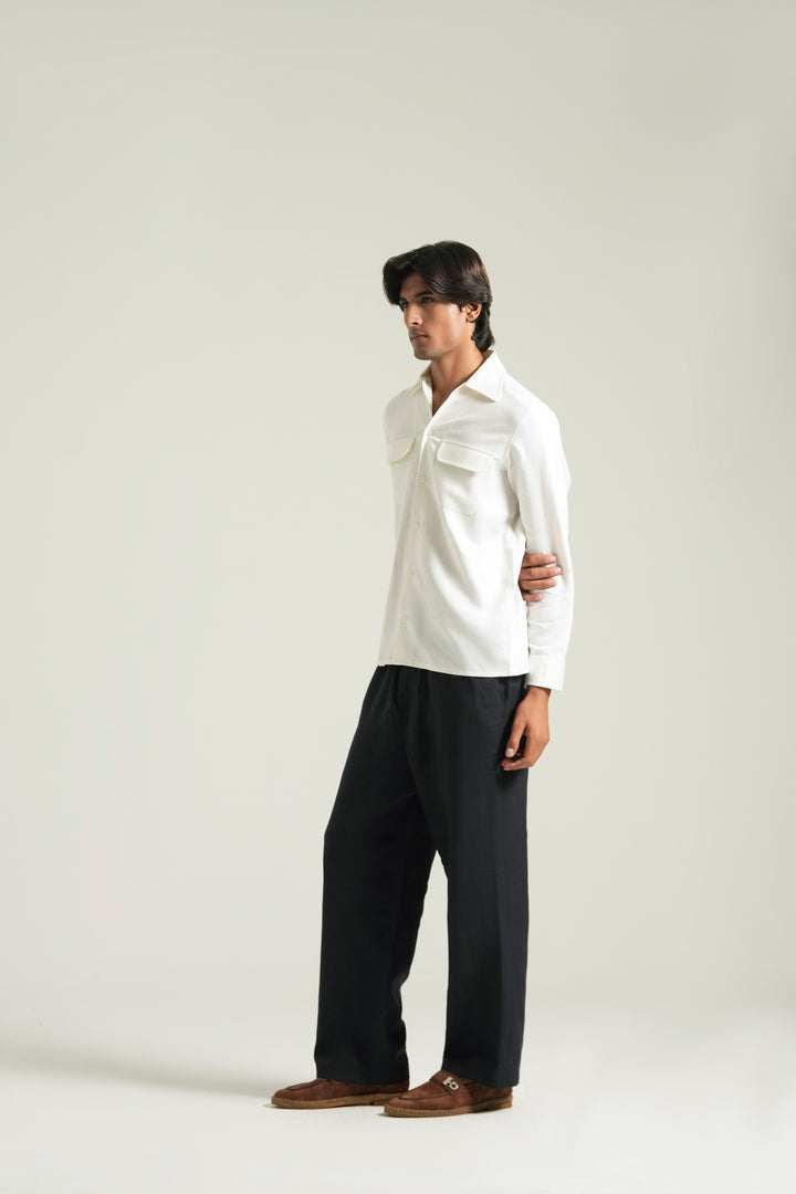 Off-White Two Pocket Linen Shirt