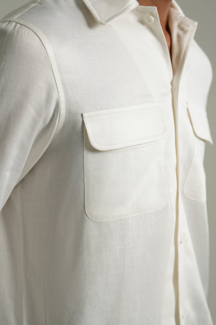 Off-White Two Pocket Linen Shirt