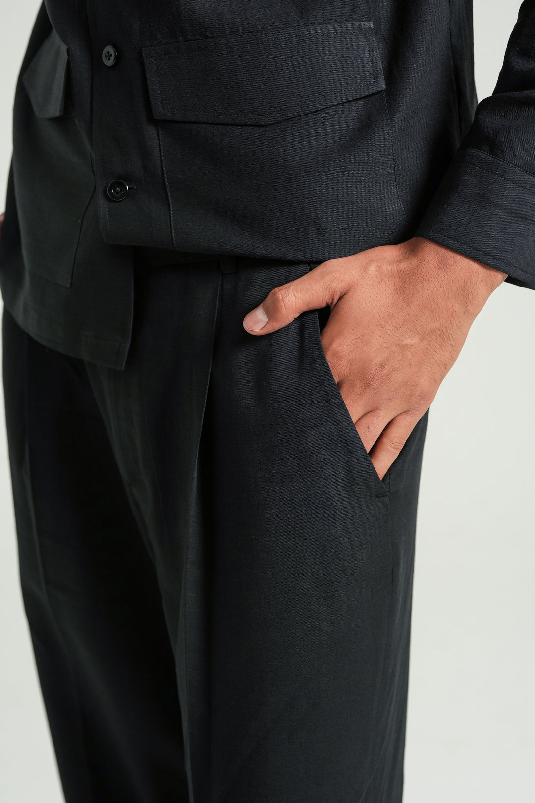 Black Straight Fit Trouser