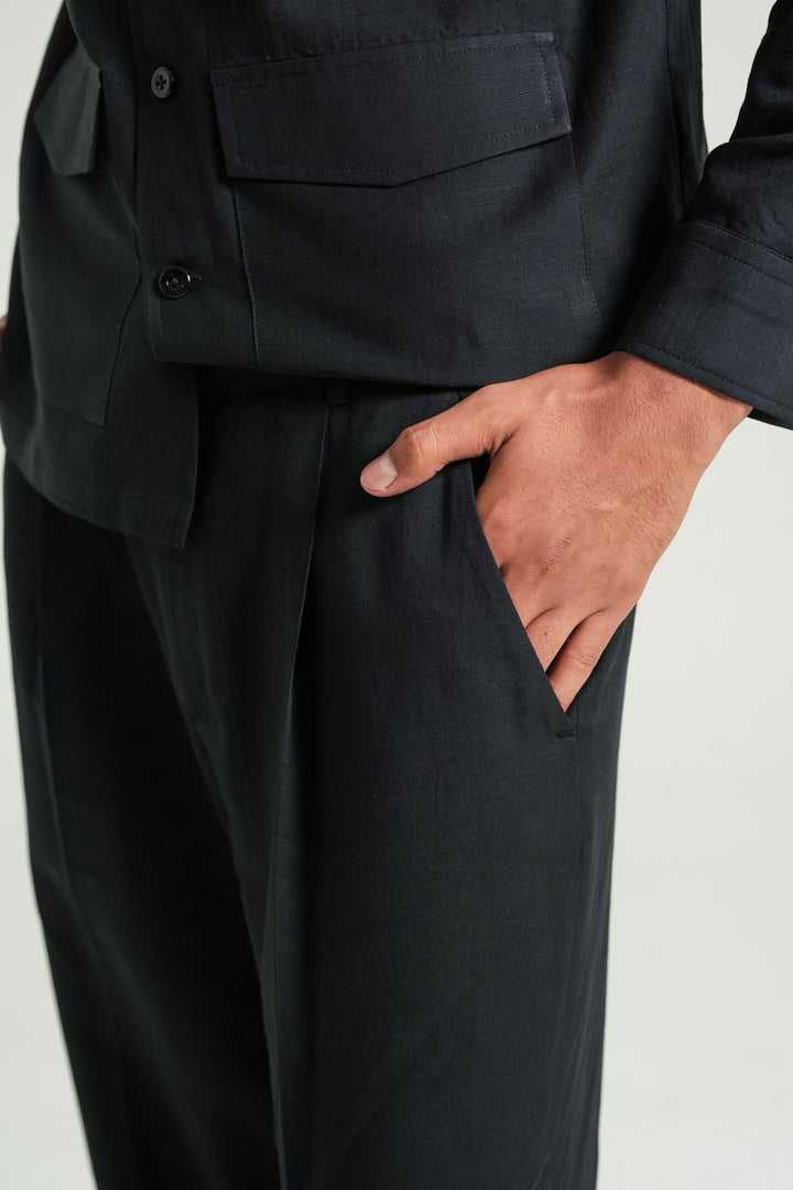 Black Straight Fit Trouser