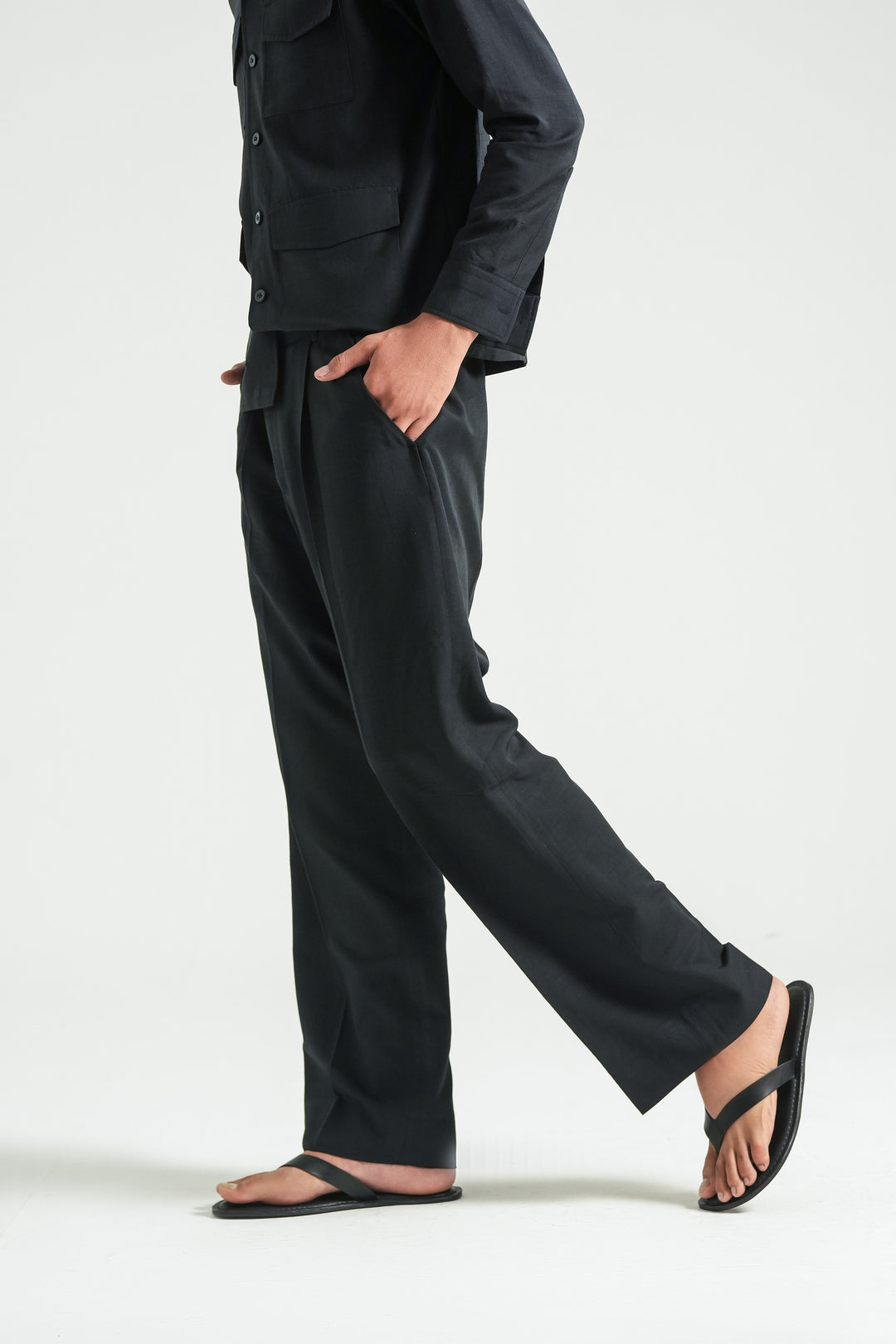 Black Straight Fit Trouser