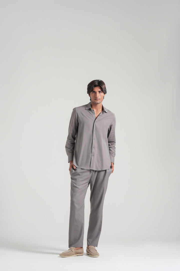 Grey Linen Co-Ord Set
