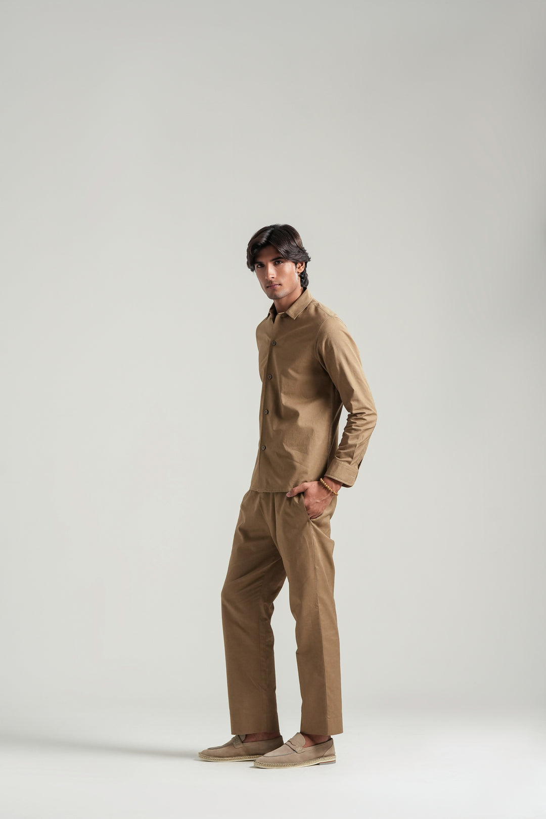 Brown Linen Co-Ord Set