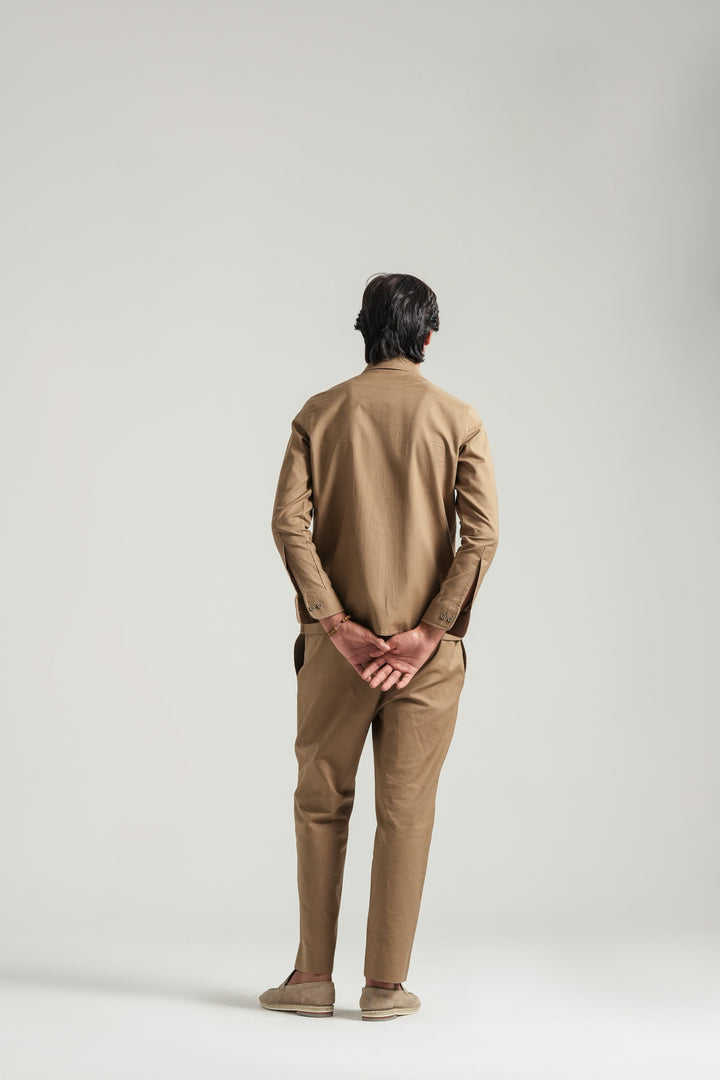 Brown Linen Co-Ord Set