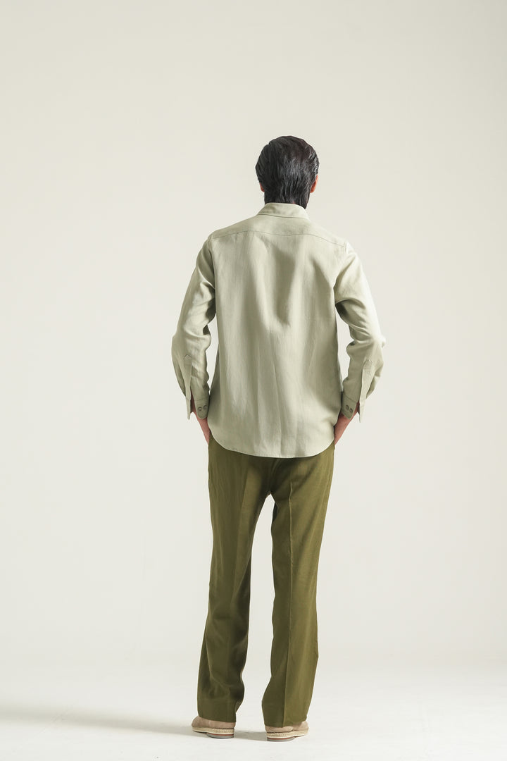 Pistachio Linen Shirt