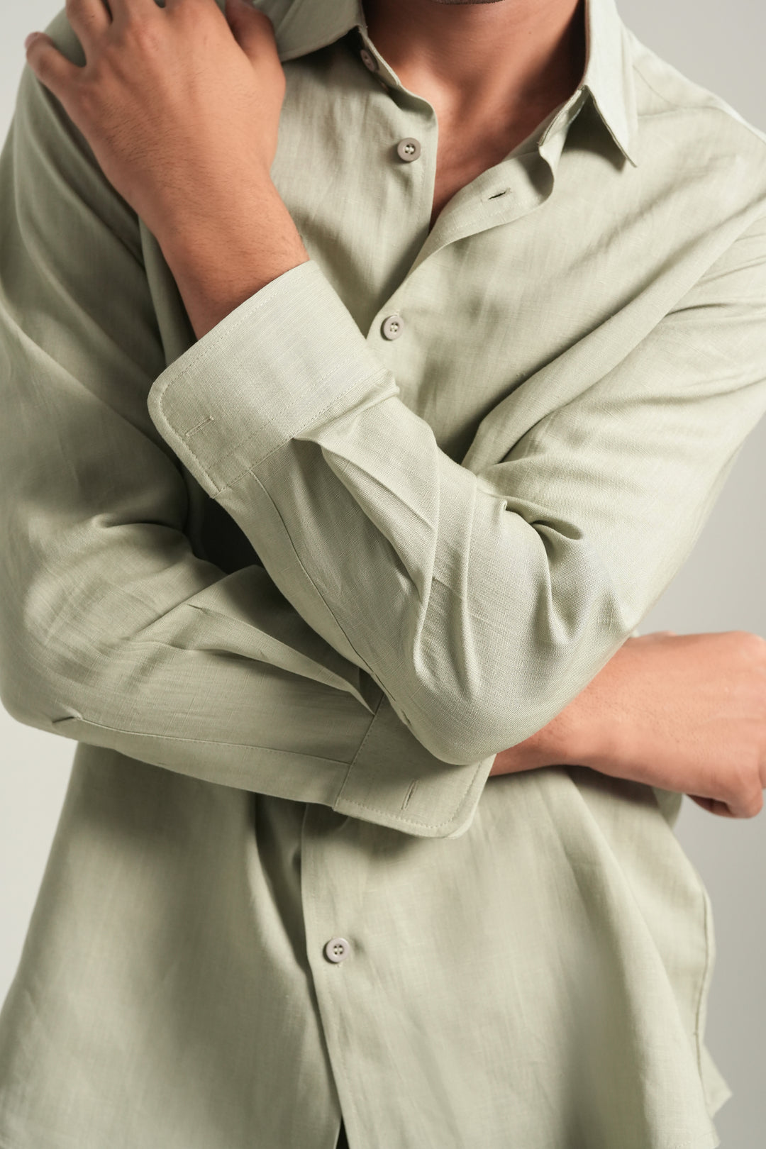 Pistachio Linen Shirt