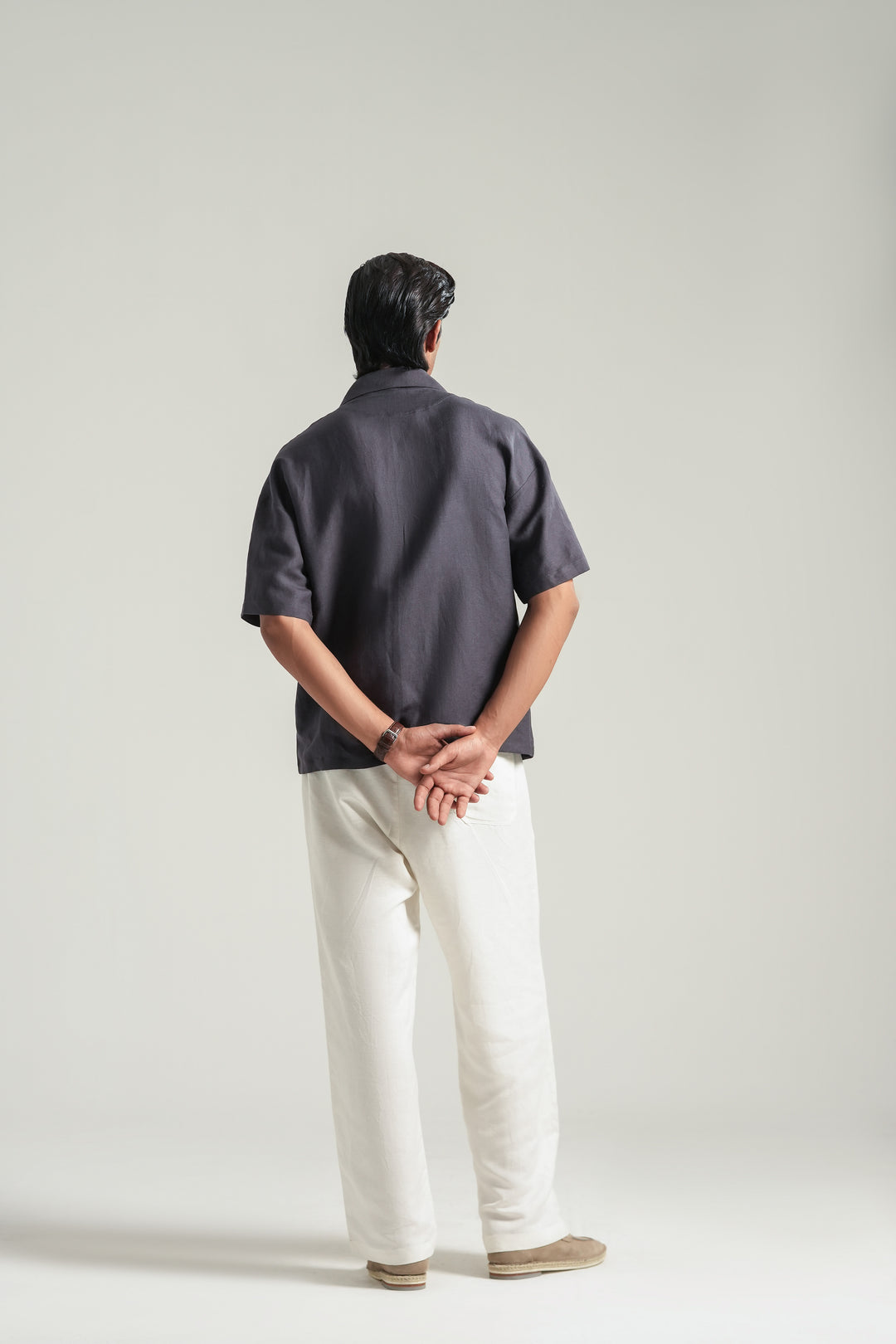 Dark Purple Linen Resort Shirt