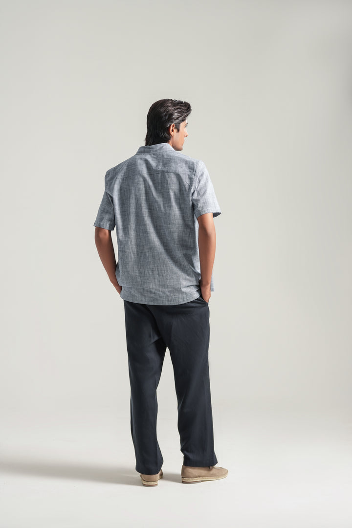 Blue Short Sleeves Shirt