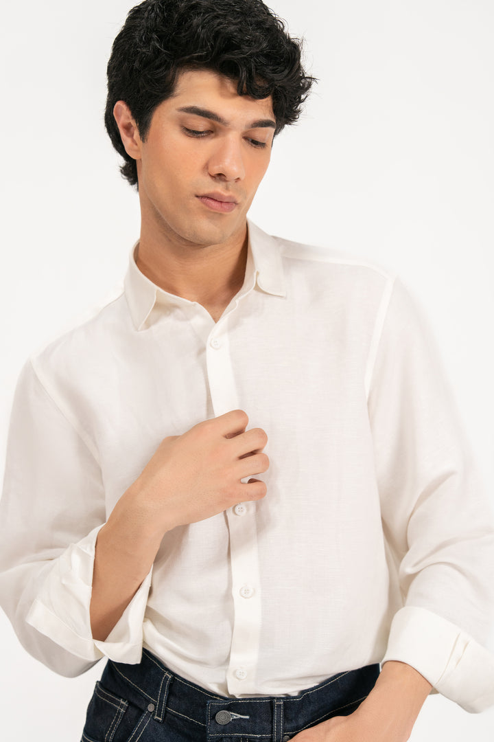 White Linen Shirt