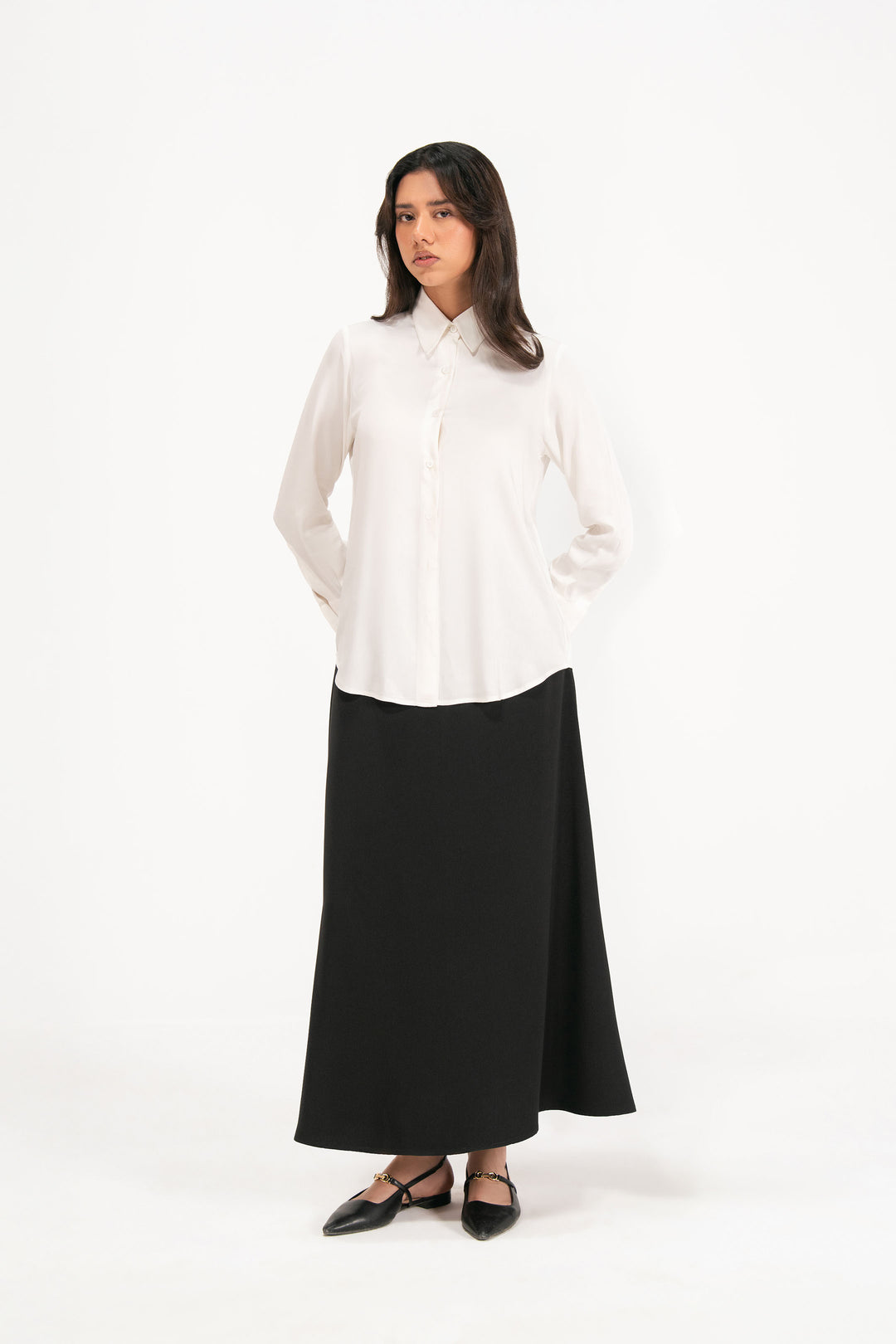 White Satin Shirt