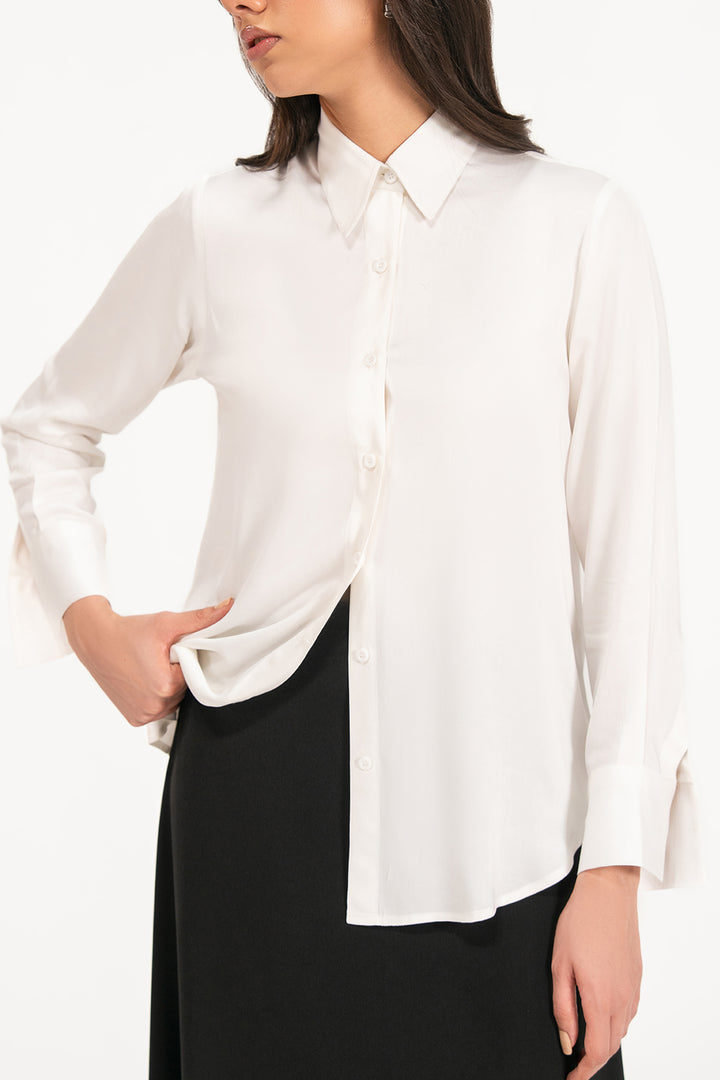 White Satin Shirt