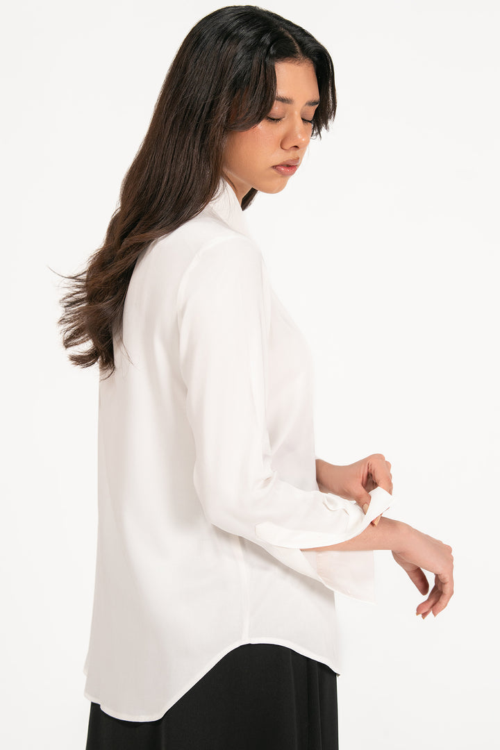 White Satin Shirt