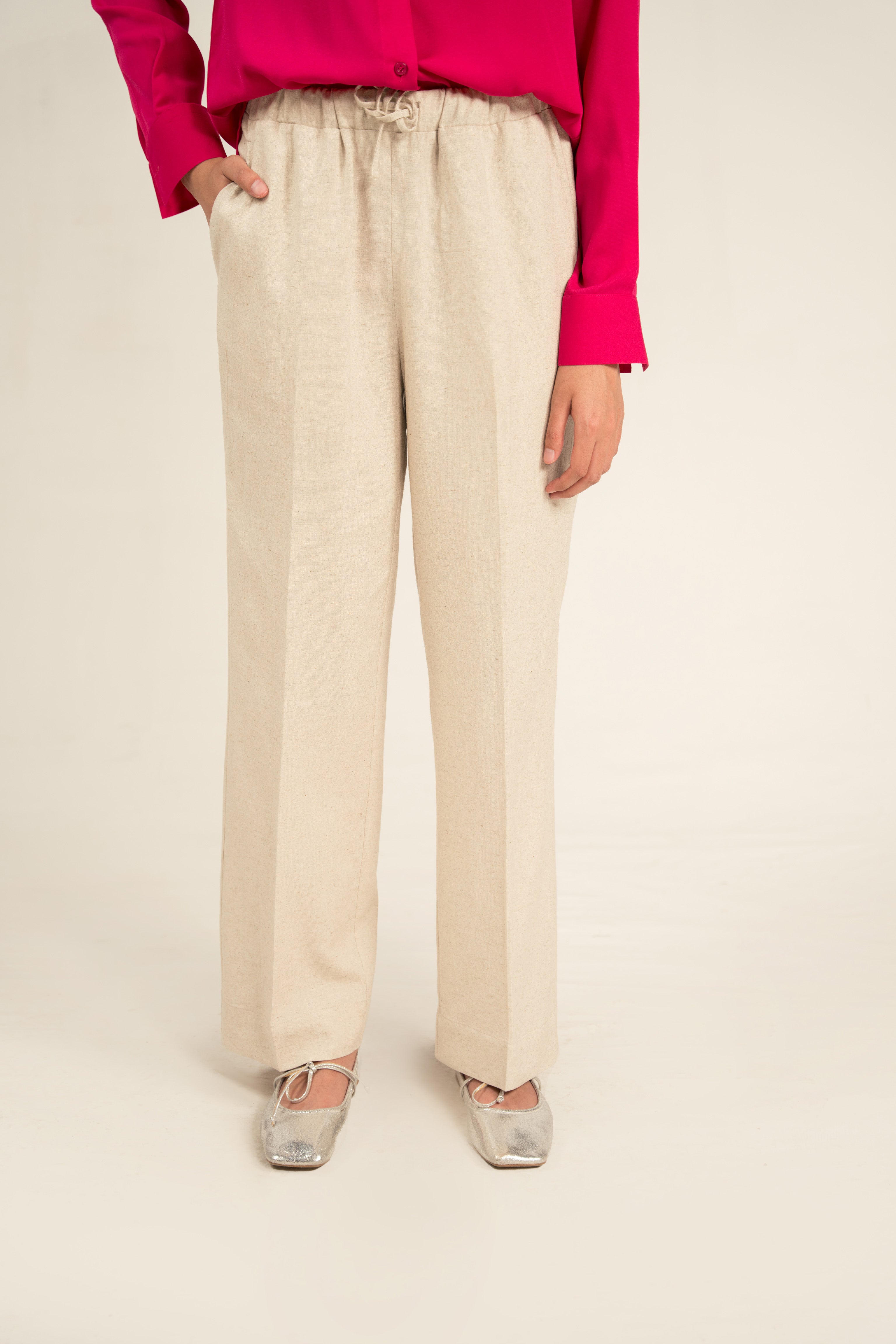 Linen Straight Fit Trouser