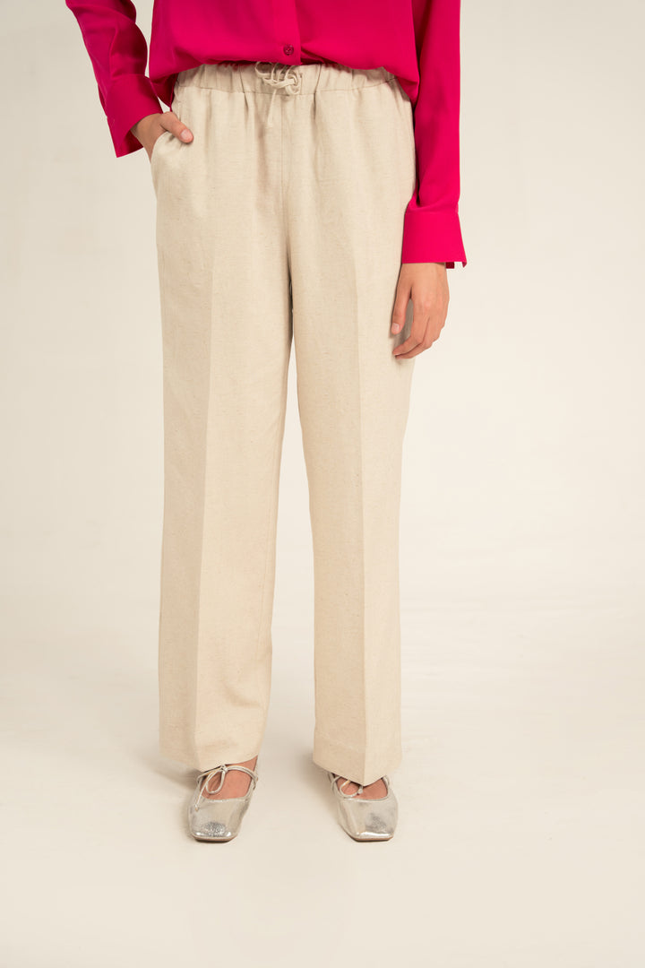 Linen Straight Fit Trouser