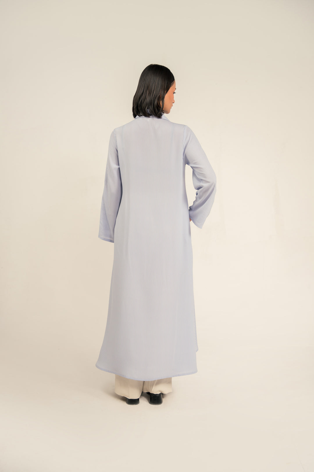 Blue Long Shirt Dress 