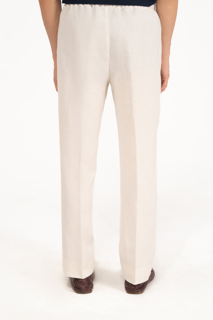 Offwhite Linen Trouser