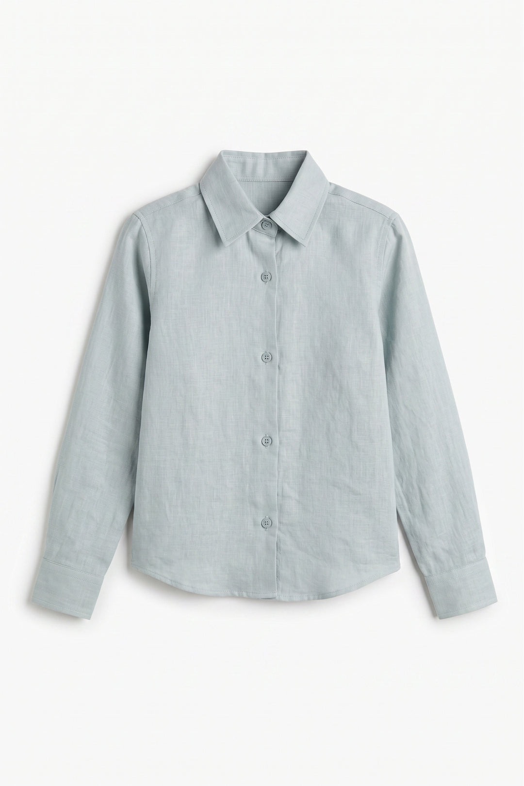 Ice Blue Linen Shirt