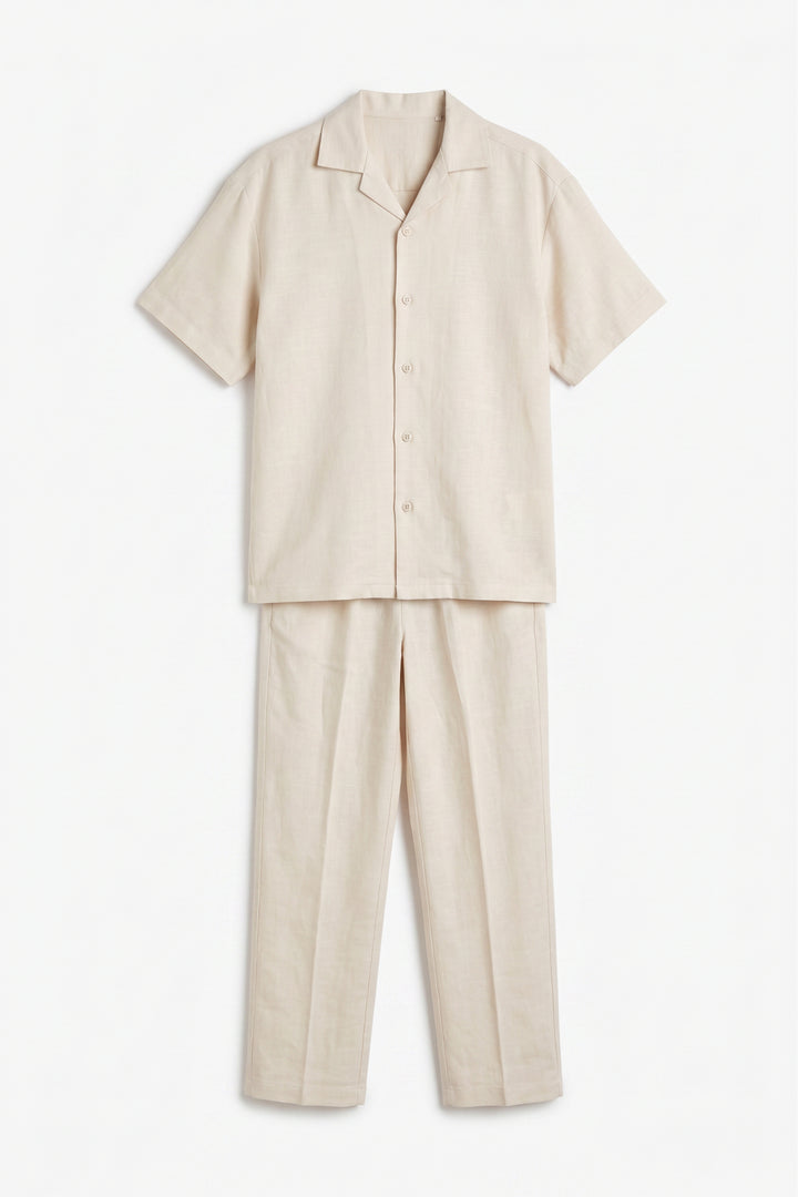Offwhite Linen Co-ord Set