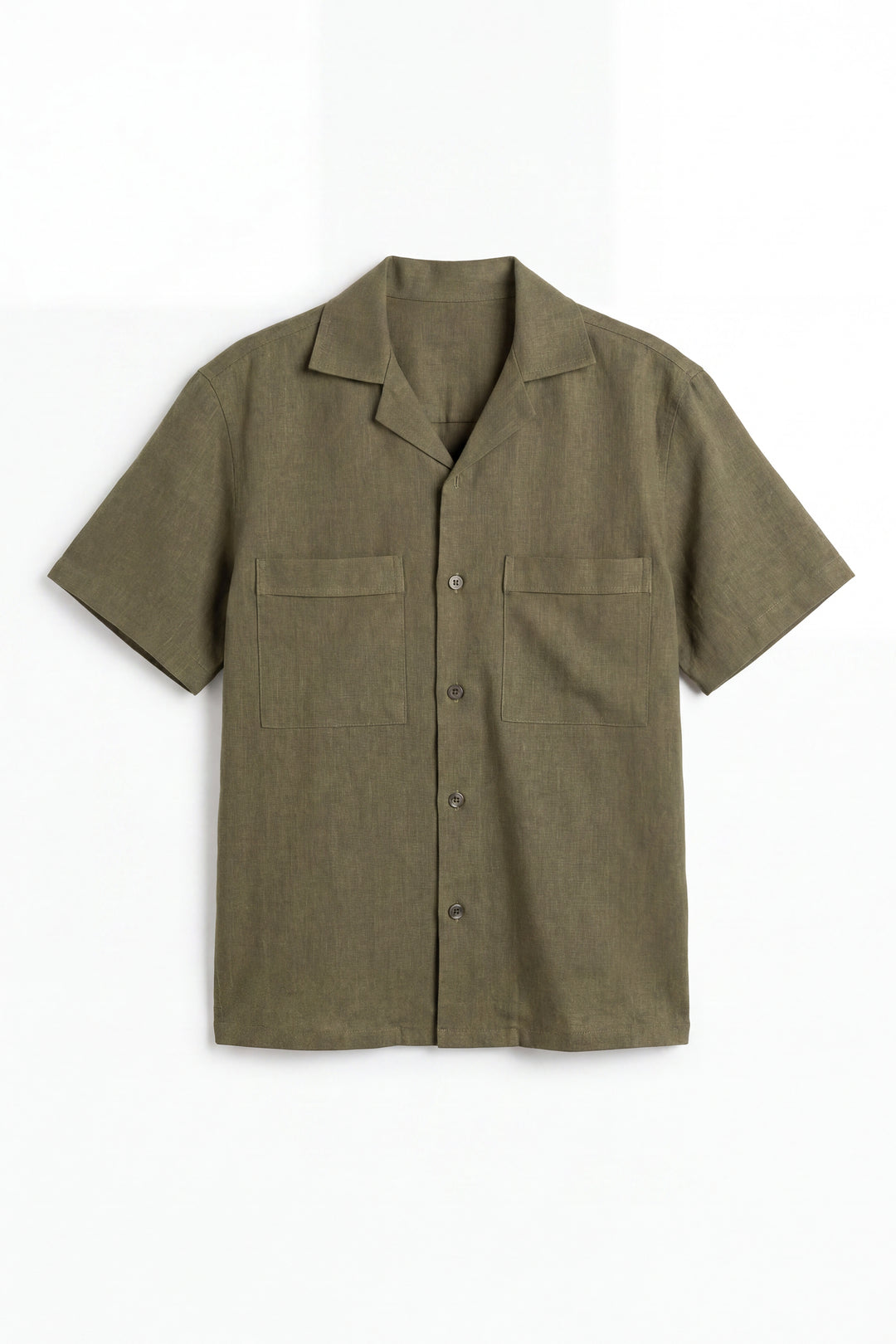 Olive Linen Resort Shirt