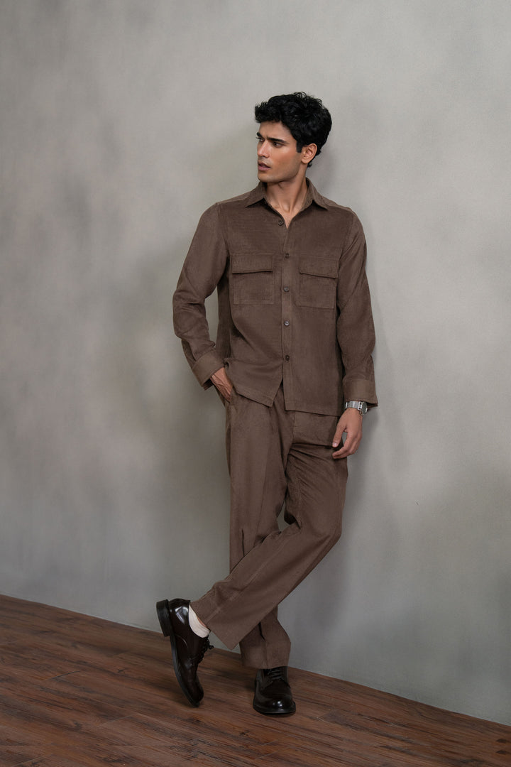 Brown Corduroy Co-ord Set