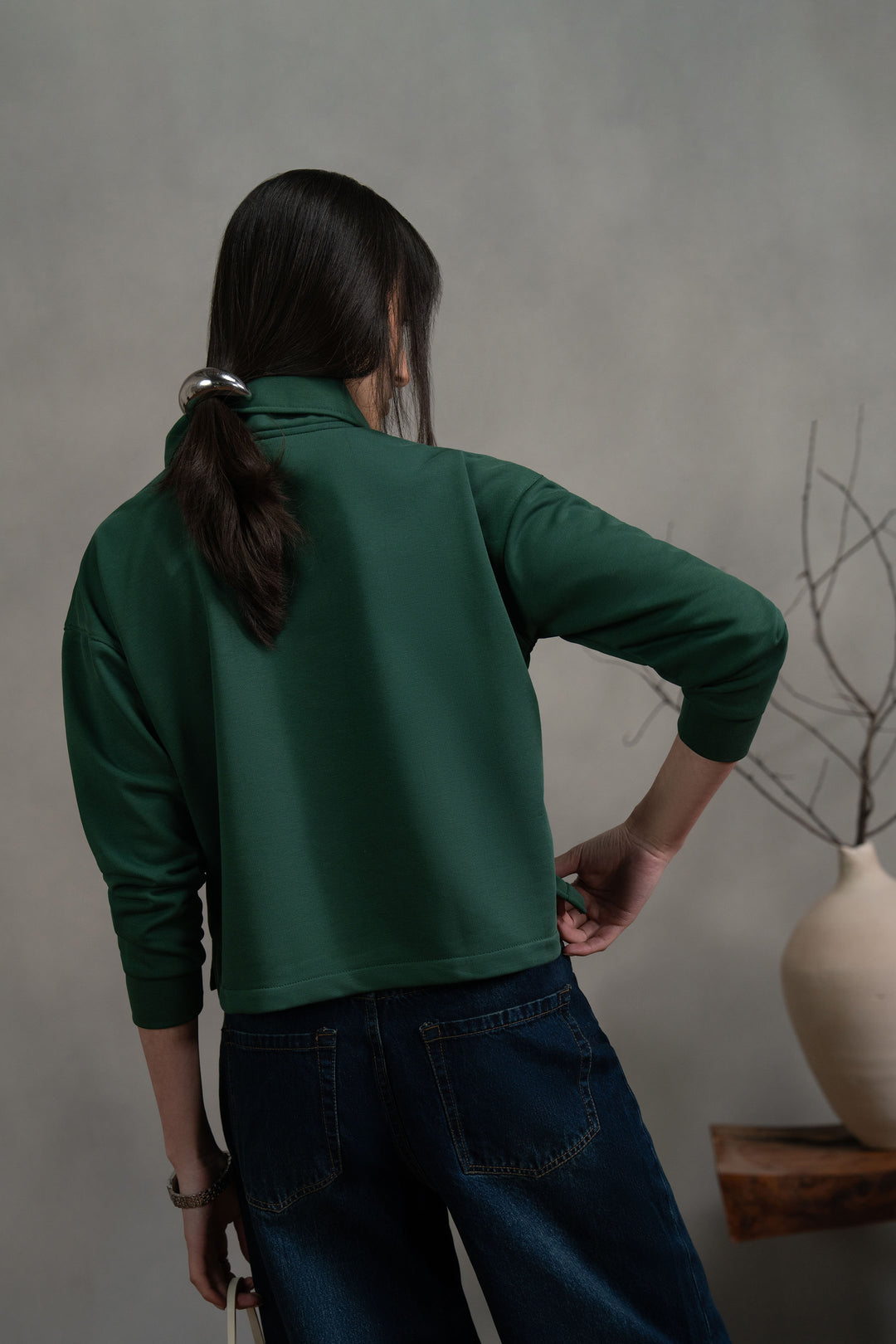 Bottle Green Knitted Polo