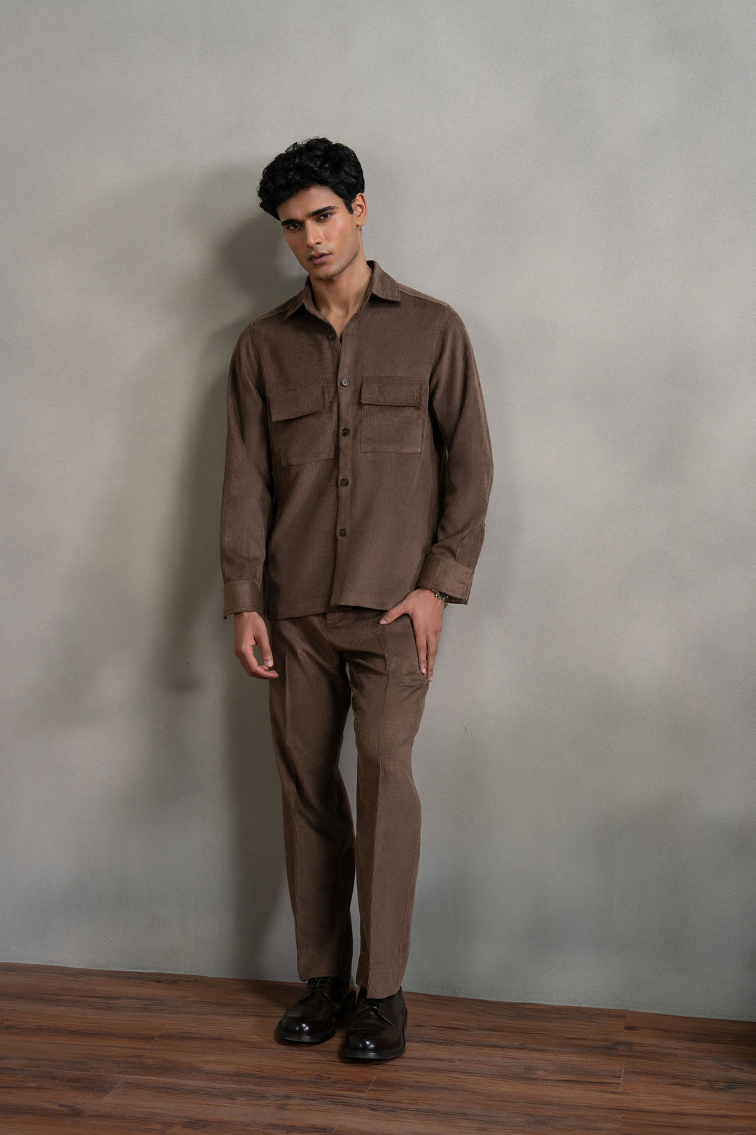 Brown Corduroy Co-ord Set