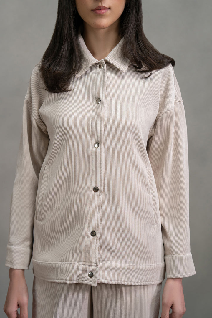 Offwhite Corduroy Co-ord Set