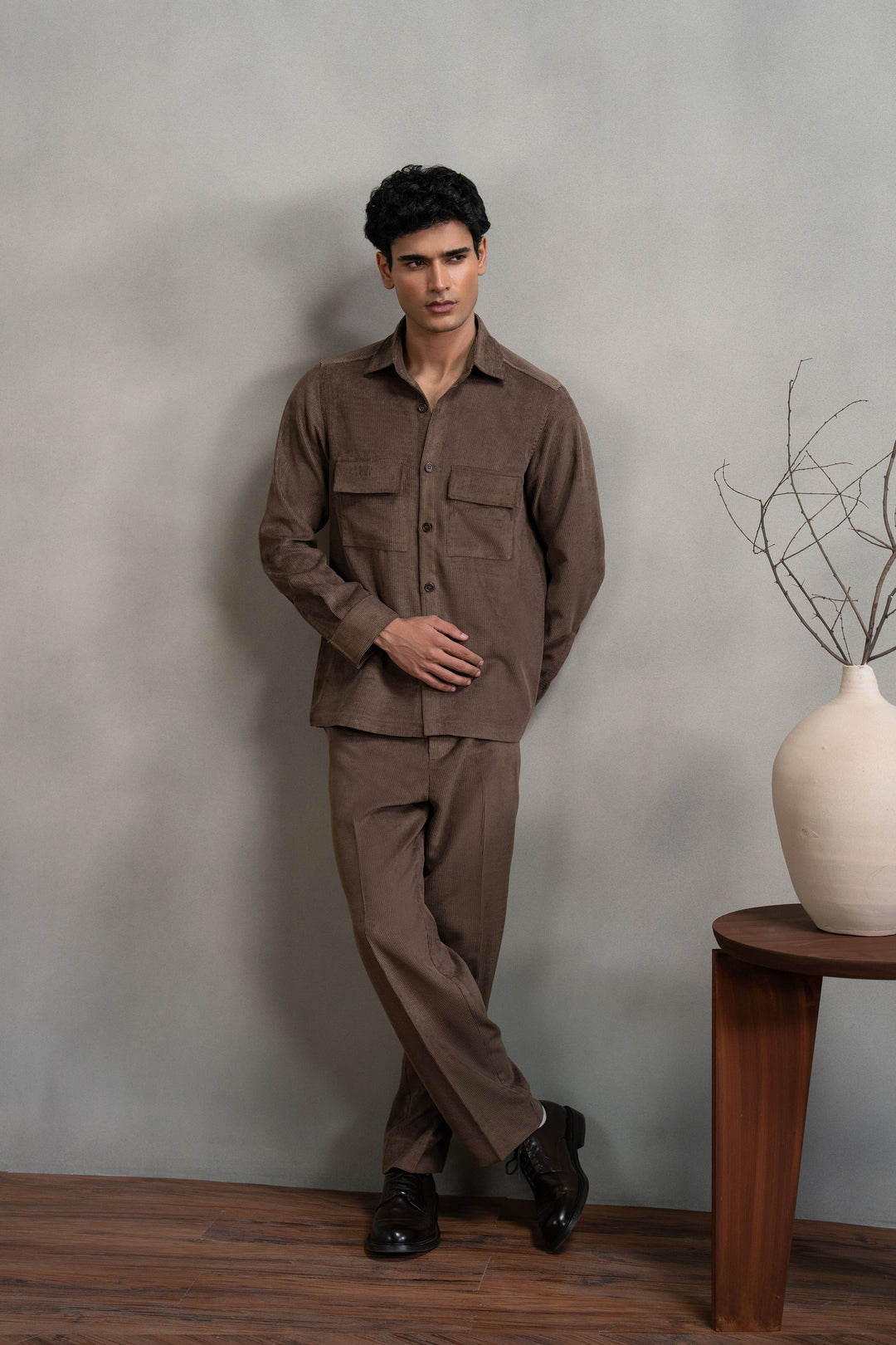 Brown Corduroy Co-ord Set