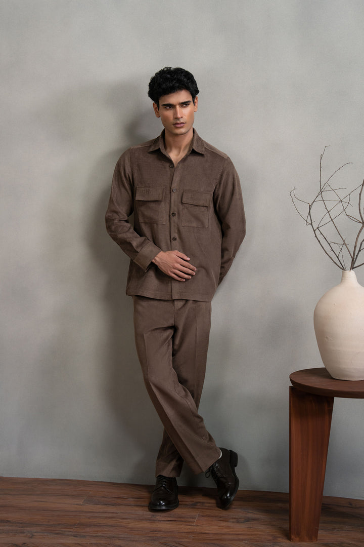 Brown Corduroy Co-ord Set