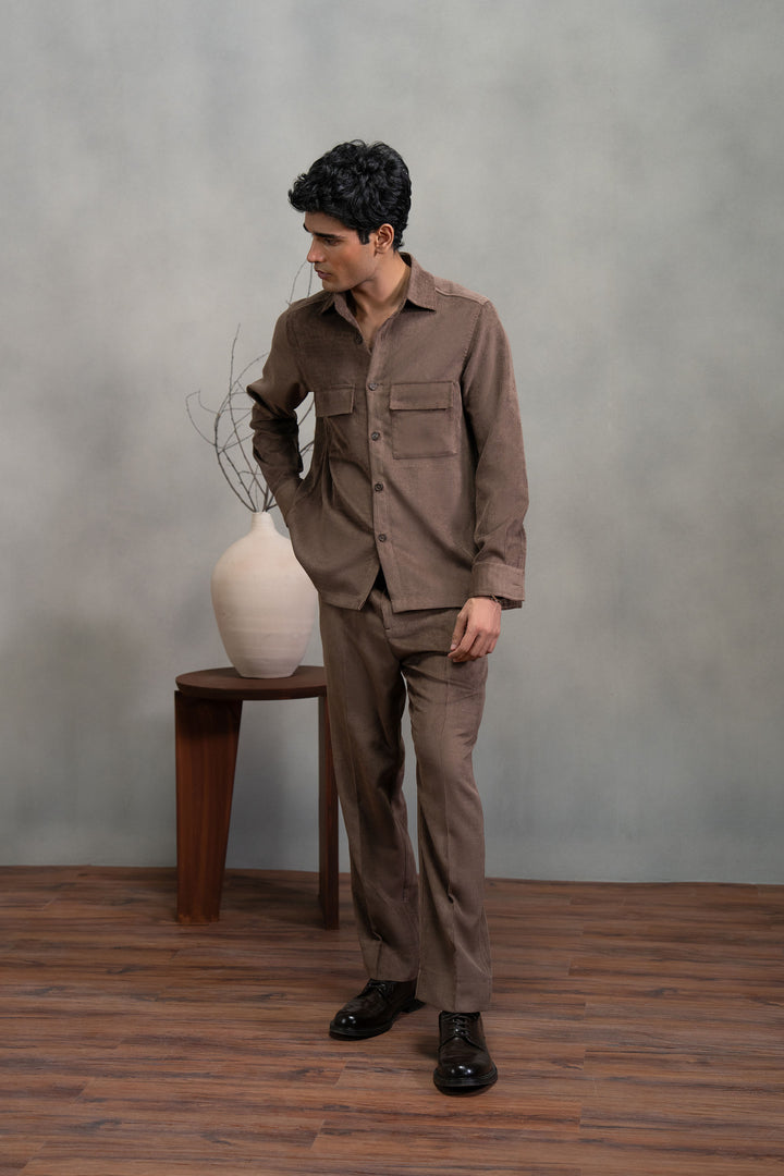 Brown Corduroy Co-ord Set