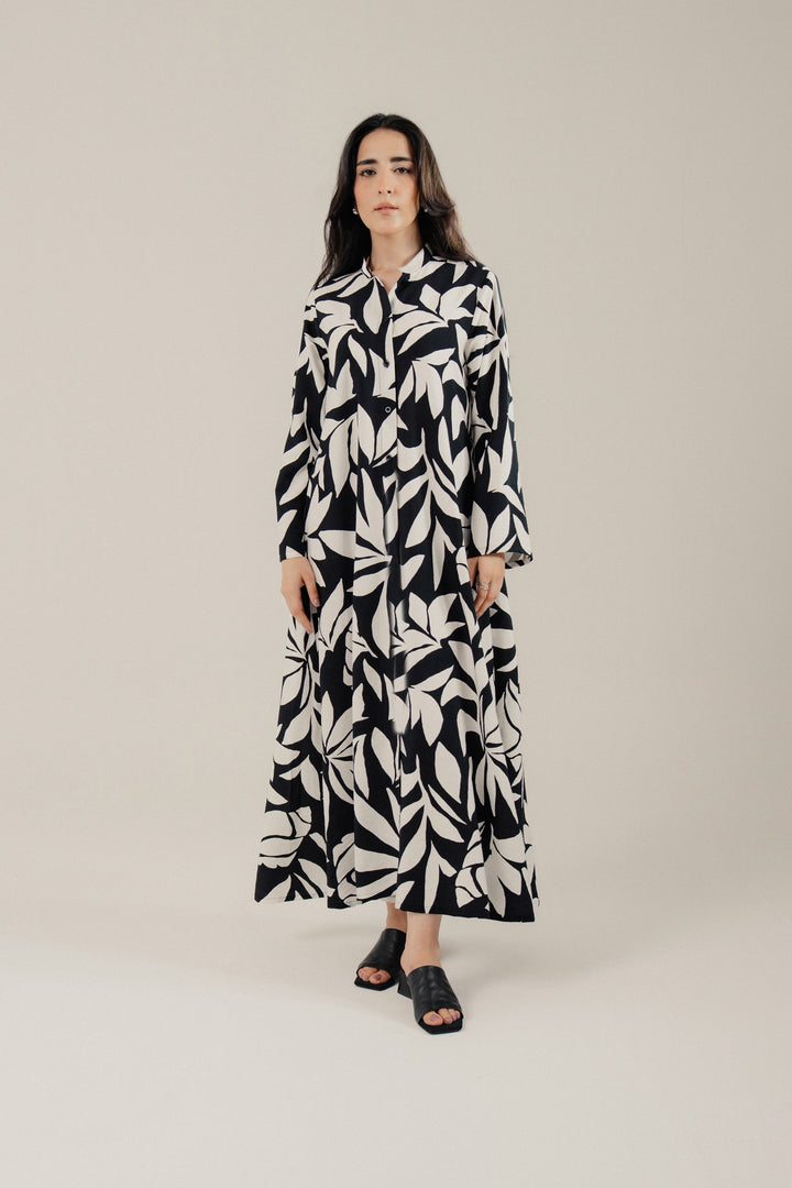 Black & White Printed Dress