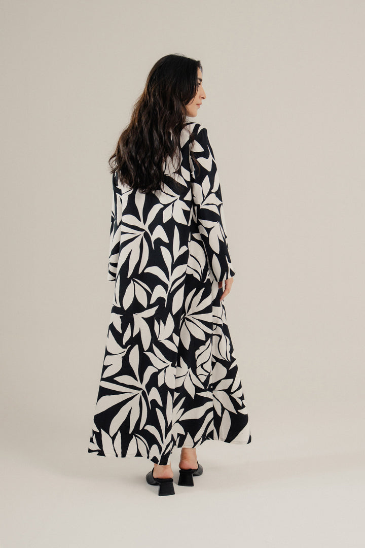 Black & White Printed Dress