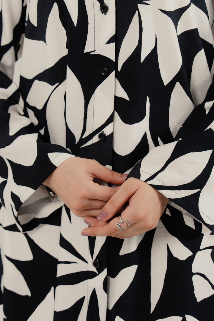 Black & White Printed Dress