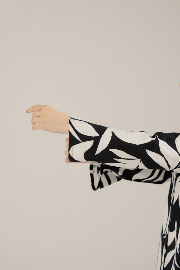 Black & White Printed Dress