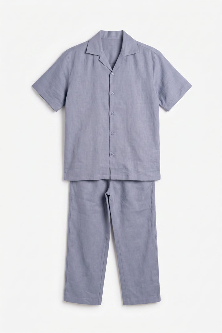 Sky Blue Linen Co-ord Set