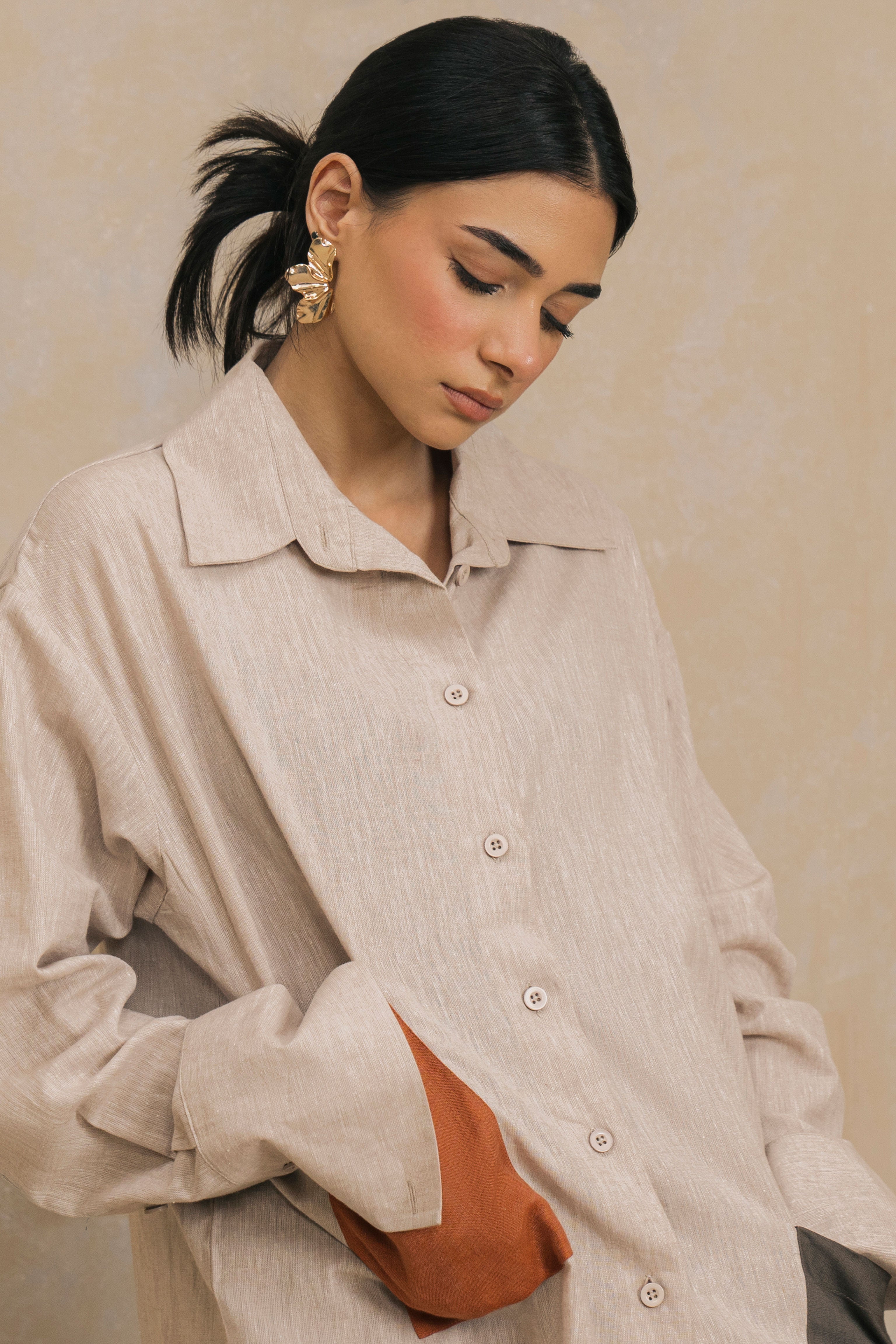 Stone Linen long Shirt price