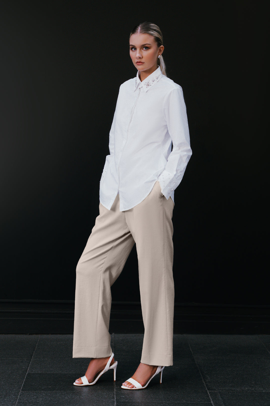 Grey Straight Fit Trouser