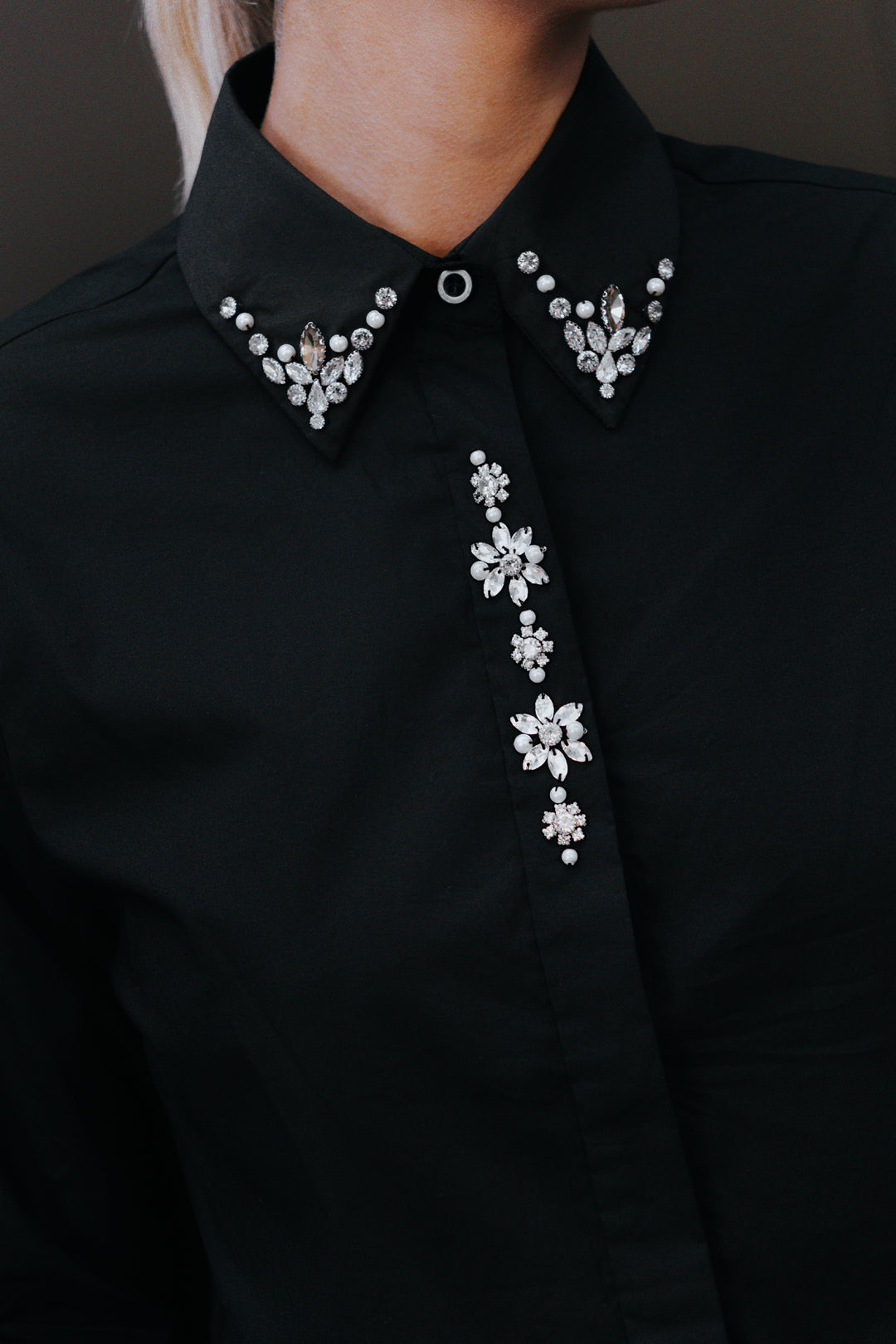 Black Embellished Shirt