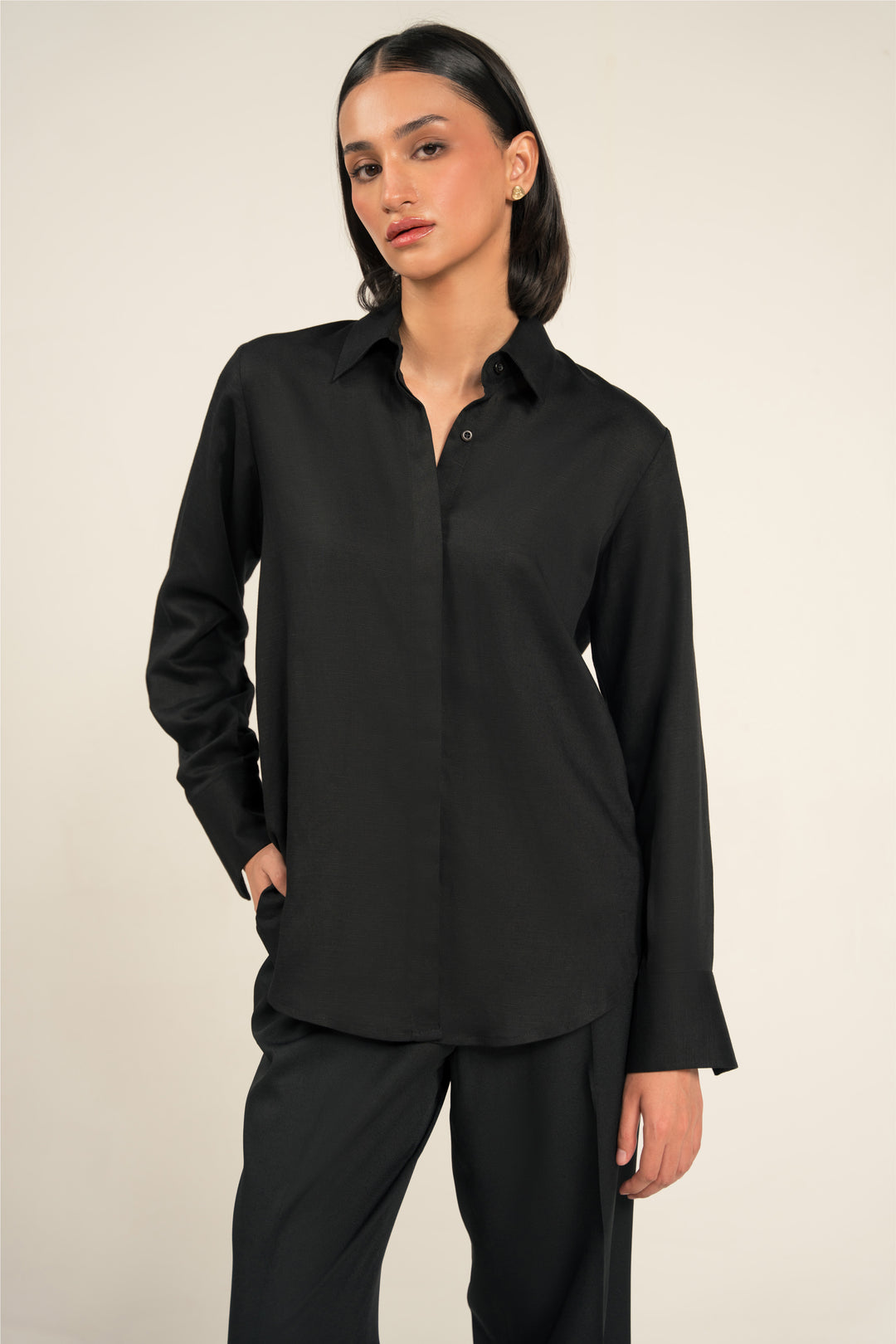 Black Linen Shirt