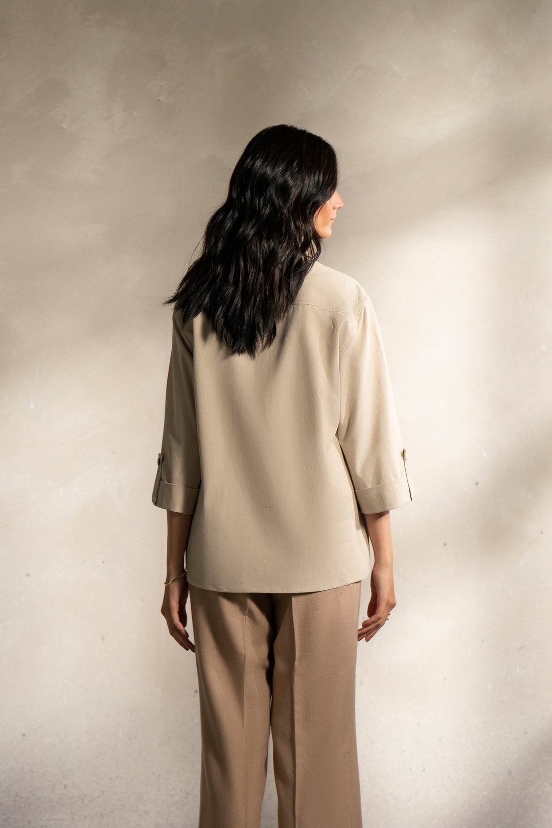 Beige Two Pocket Shirt